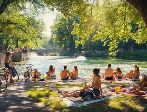 Der Eisbach in München – für Singles und Sonnenanbeter im Sommer eine Muss-Location